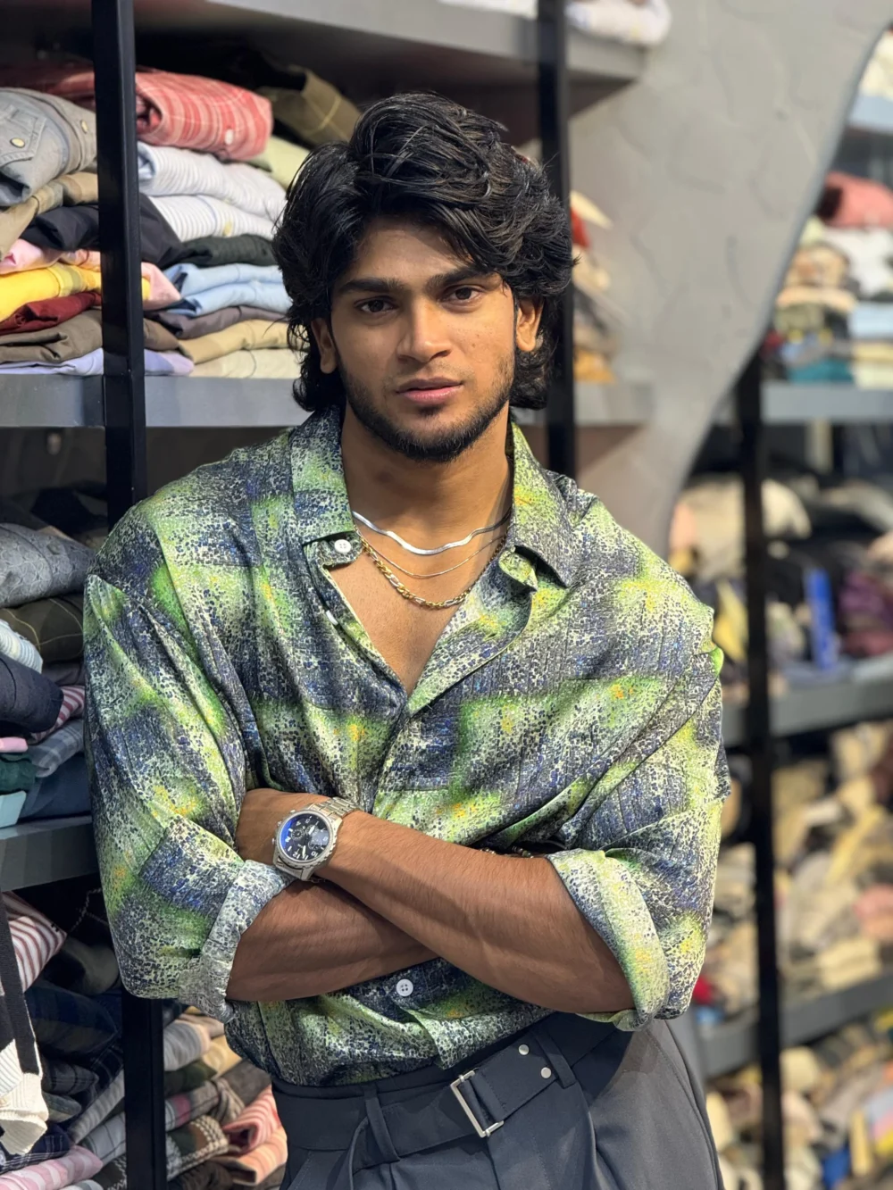 JAPANESE CREPE SATIN SHIRT