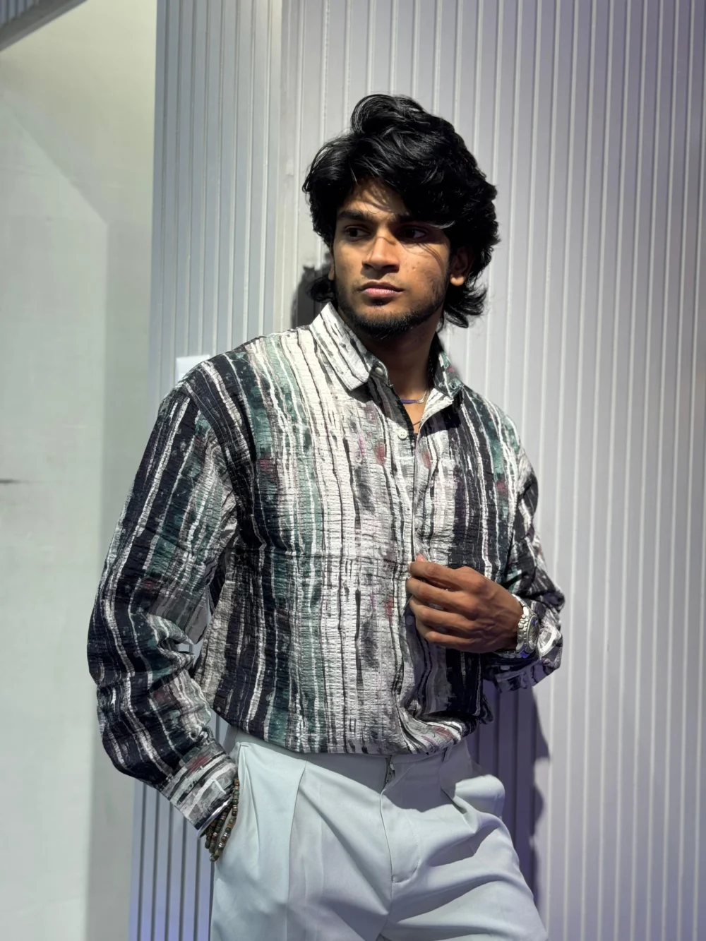 JAPANESE CREPE SATIN SHIRT - Image 3