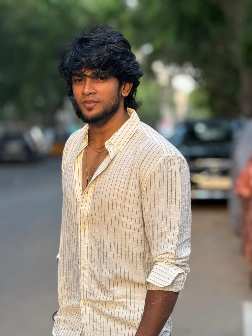 KOREAN LINEN STRIPED SHIRT
