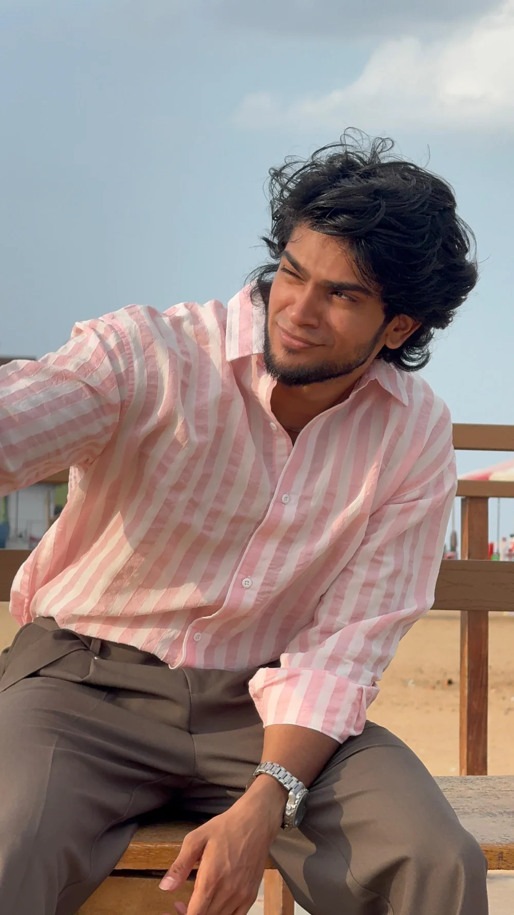 KOREAN LINEN STRIPED SHIRT - Image 2