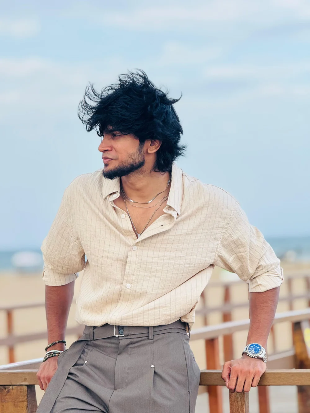 KOREAN LINEN STRIPED SHIRT - Image 3