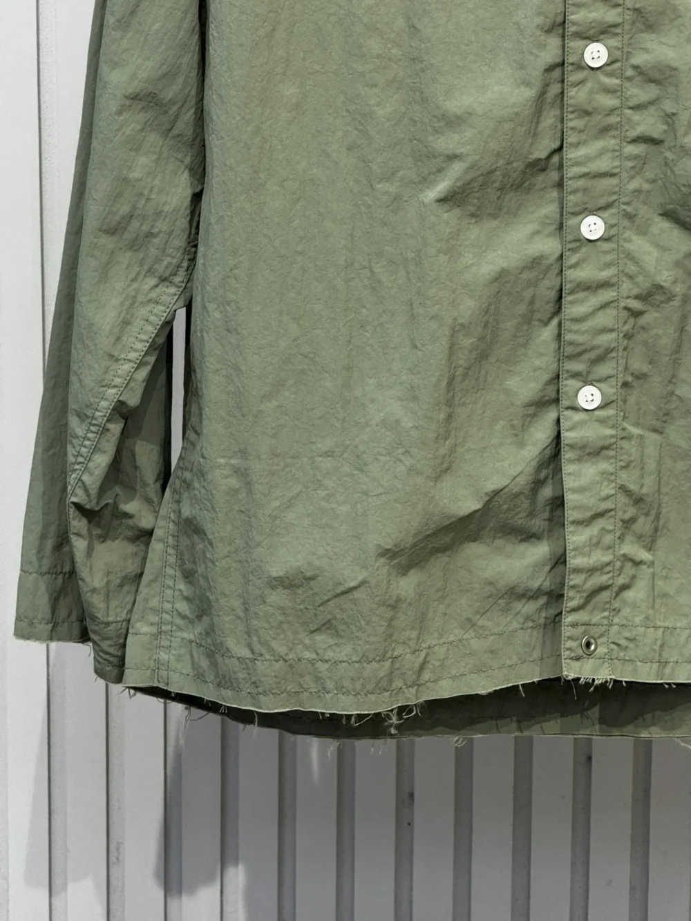 Rugged Mandarin Neck Streetwear Shirt - Image 7