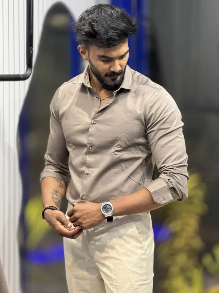 VEGAS SATIN STRETCH SHIRT