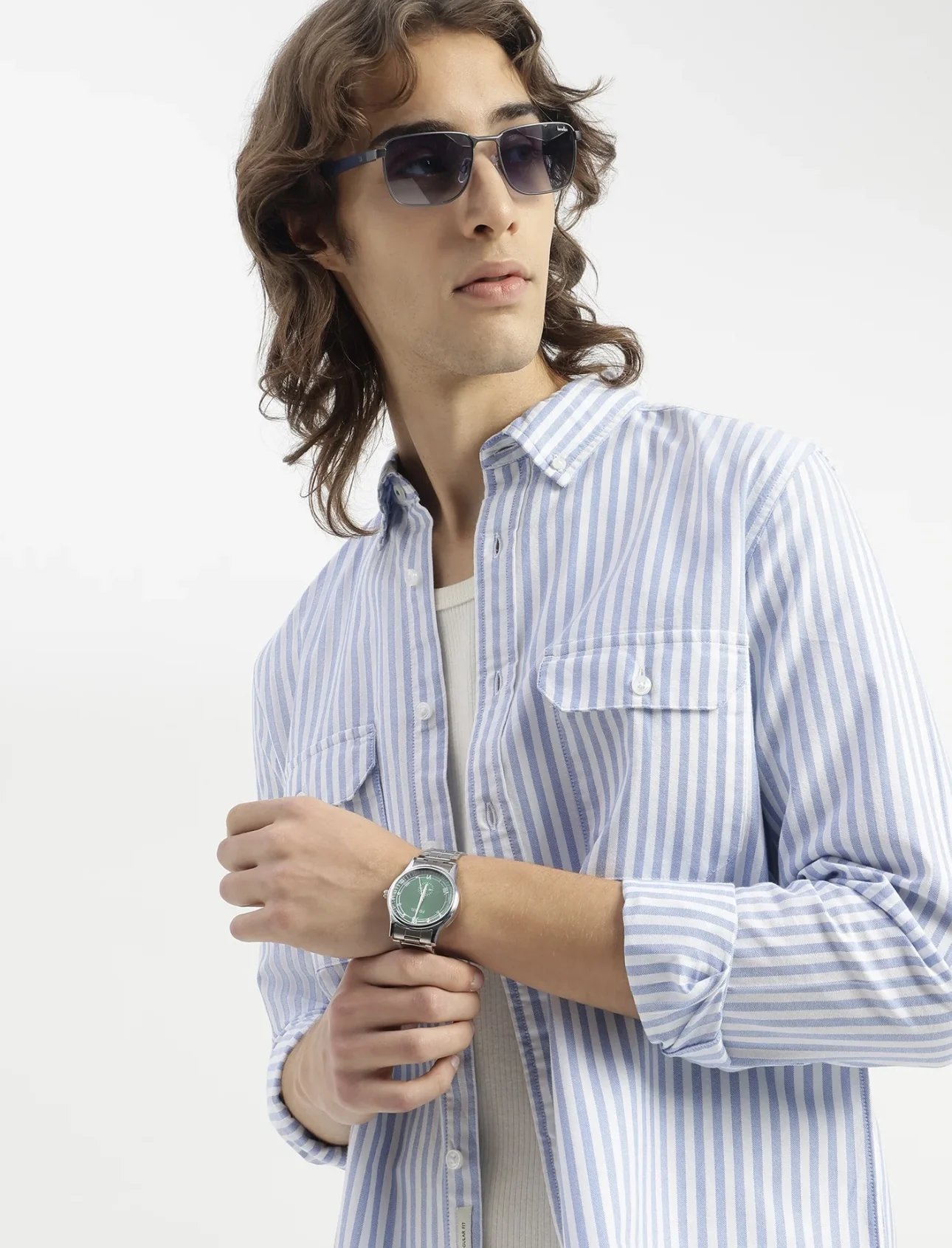 United Colors of Benetton Men’s Old Money Striped Cotton Shirt